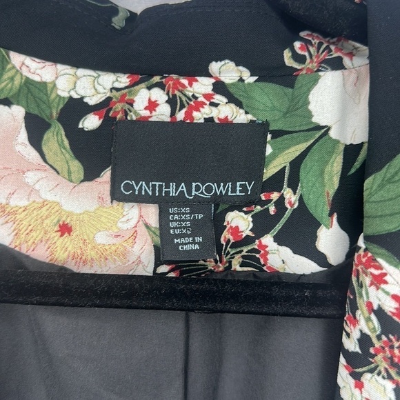 CYNTHIA ROWLEY MULTICOLOR FLORAL BLAZER (XS) - Picture 7 of 9